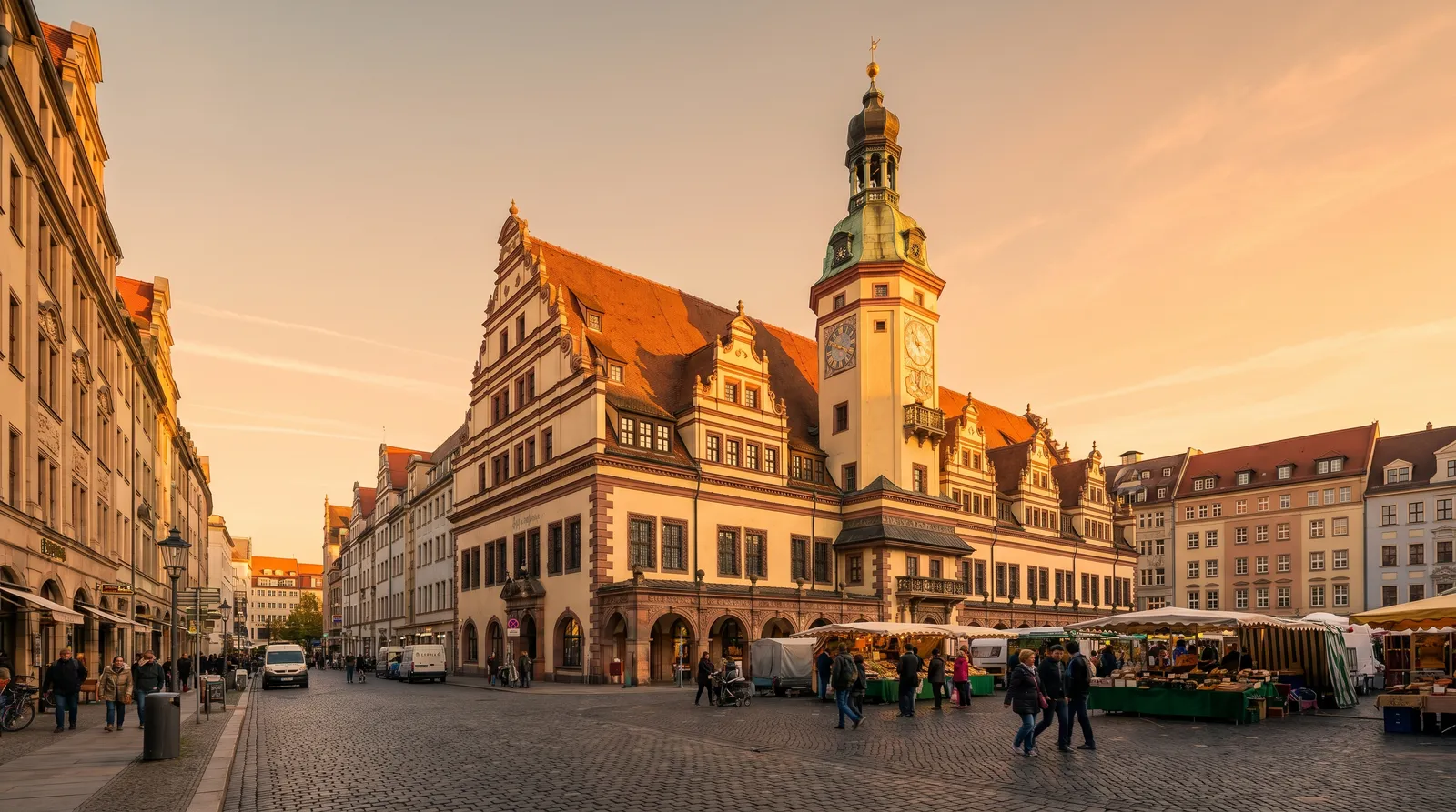 Umzugsunternehmen in Leipzig – Markt mit Altem Rathaus